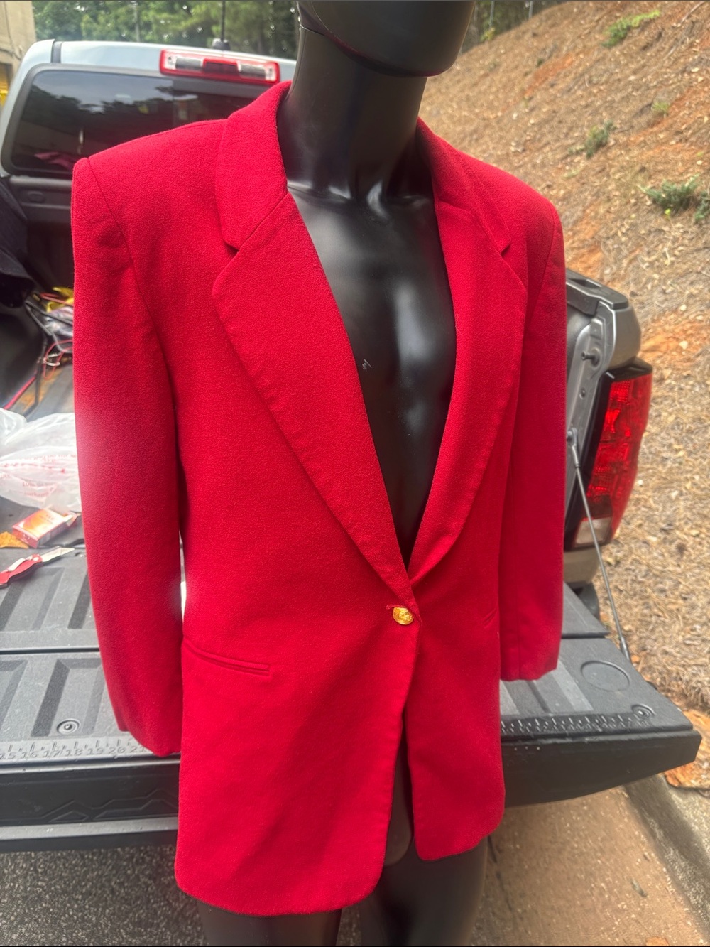 Jones New York Bold Red Single-Button Women’s Blazer